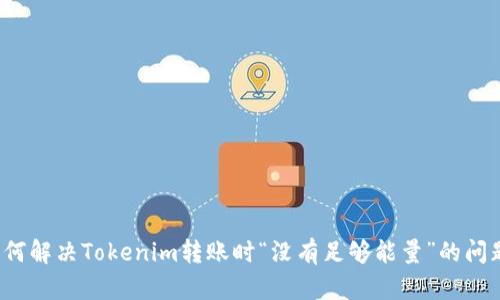 如何解决Tokenim转账时“没有足够能量”的问题?