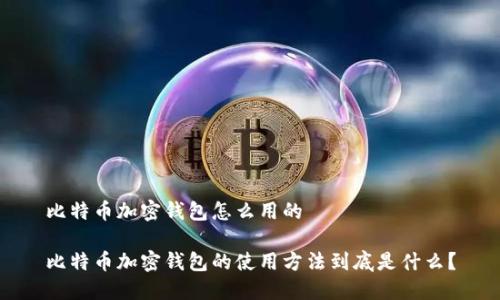 比特币加密钱包怎么用的

比特币加密钱包的使用方法到底是什么？